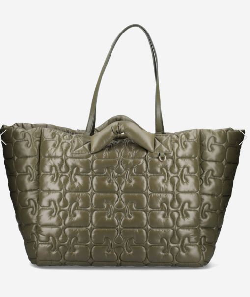 Bolso Ganni xxl acolchado verde